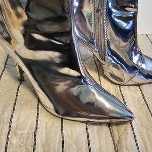 Silver Women's Ankle Boots